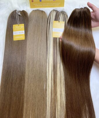 #6 Chestnut Brown Feather Weft Hair Extensions