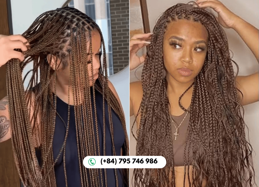 Raw Vietnamese straight bulk hair 22 inch 6 color