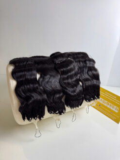 wavy h6 feather hair extensions natural color 2