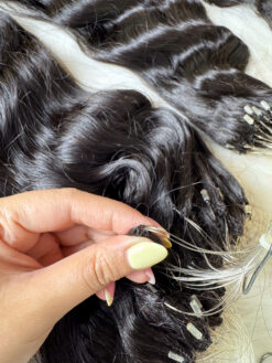 Wavy H6 Feather Hair Extensions Natural Color