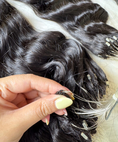 Wavy H6 Feather Hair Extensions Natural Color