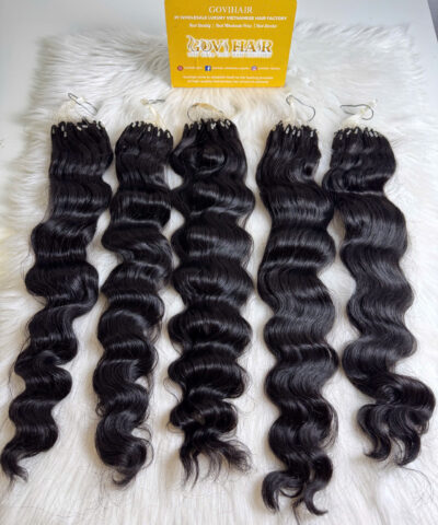 Wavy H6 Feather Hair Extensions Natural Color