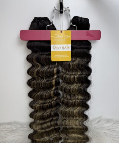 Machine Weft Hair Extensions 26 Inch Ombre Highlight