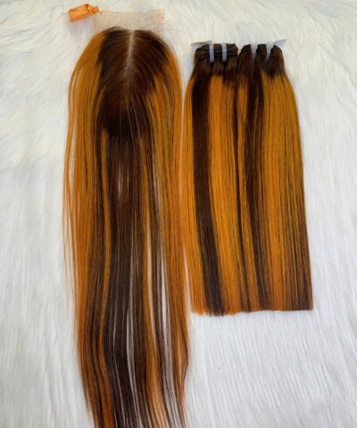 Weft Hair Extensions Mix Piano Color