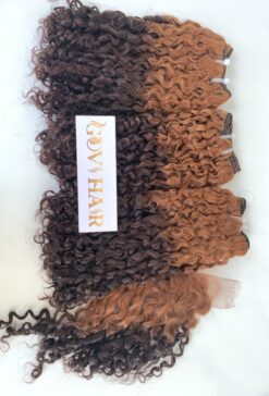Weft Hair Extensions Pixie Curly Ombre Color Luxury Quality Vietnamese Hair Product