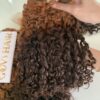 16 Inches Pixie Curly Machine Weft Hair Extensions Ombre Color 15 Weft Hair Extensions Pixie Curly Ombre Color Luxury Vietnamese Hair Product