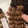 Weft Hair Extensions Wavy Hair 26 Inches Ombre Color High Quality Vietnamese Hair