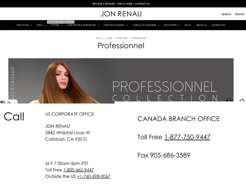 Jon Renau wigs vendors