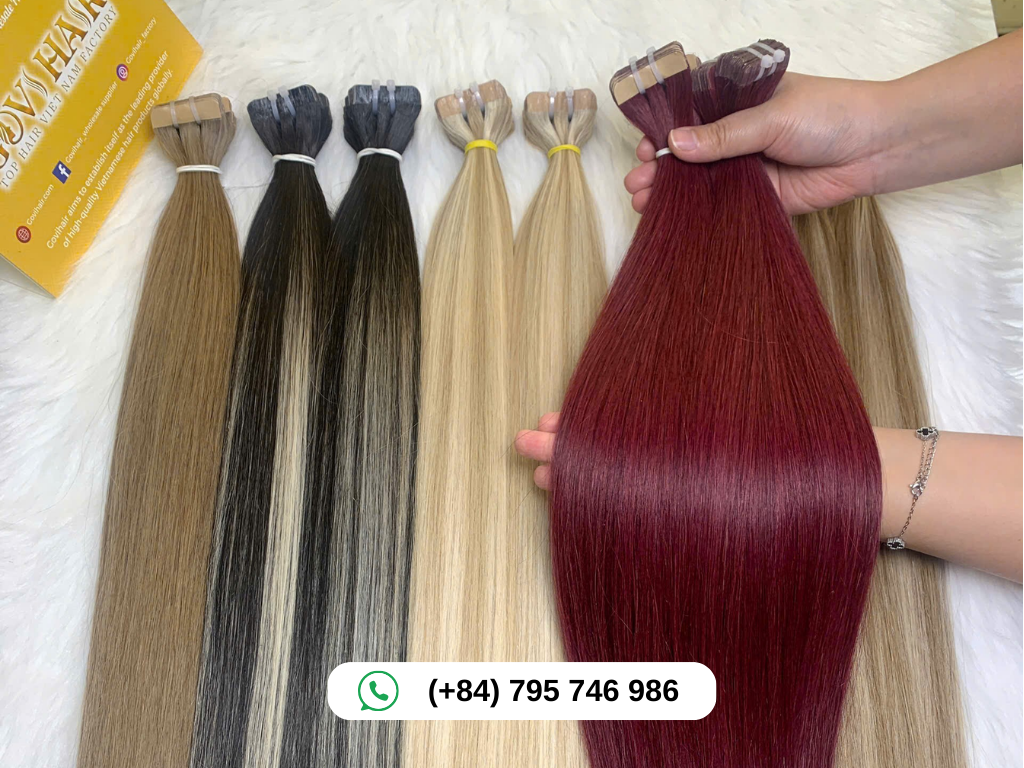 blonde tape in extensions