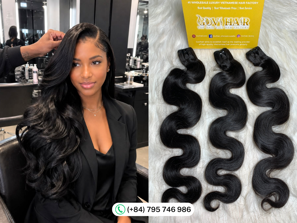 How to Choose Vietnamese Wavy Hair: Top 6 Trends Compared (2026) 4 Everyday Salon Wave style using Vietnamese wavy hair extensions