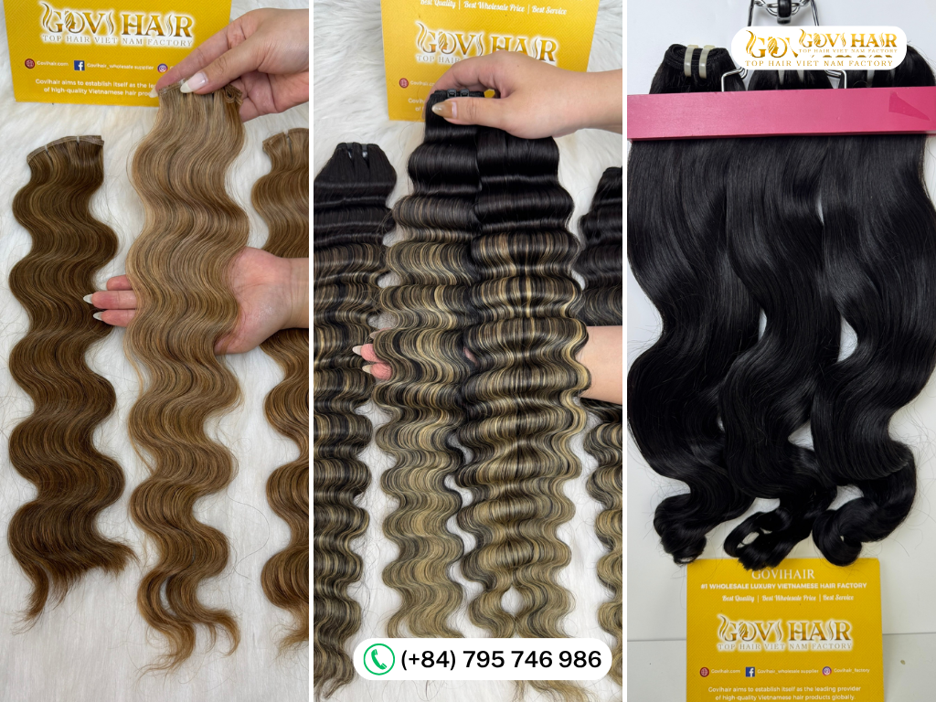 How to Choose Vietnamese Wavy Hair: Top 6 Trends Compared (2026) 3 Three donor tiers of Vietnamese wavy hair compared by color range and price