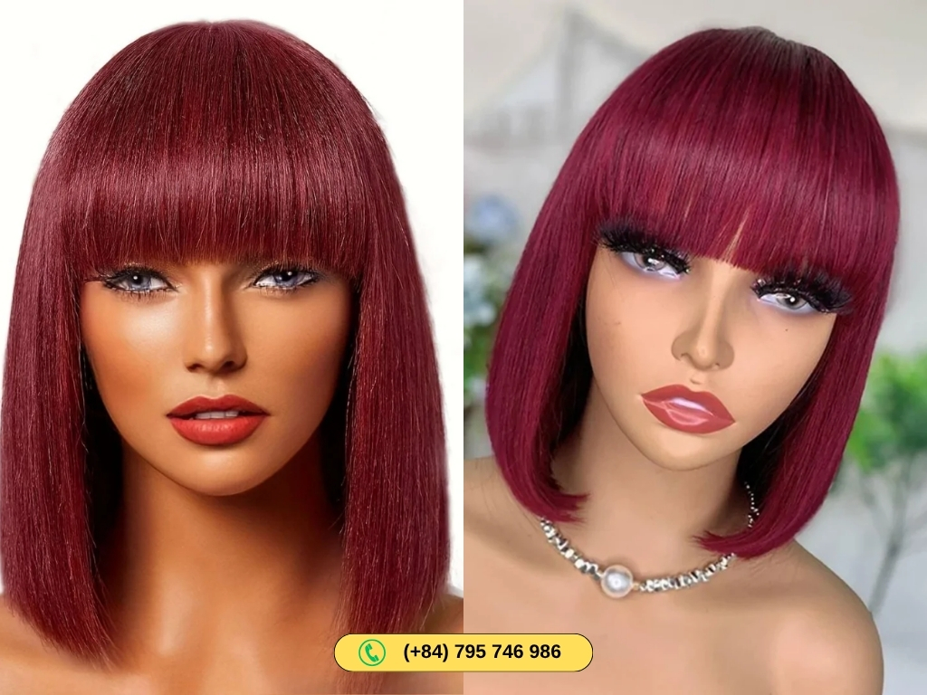How to care 13×4 HD Lace Frontal Human Hair Bob Wigs 99J Burgundy Color