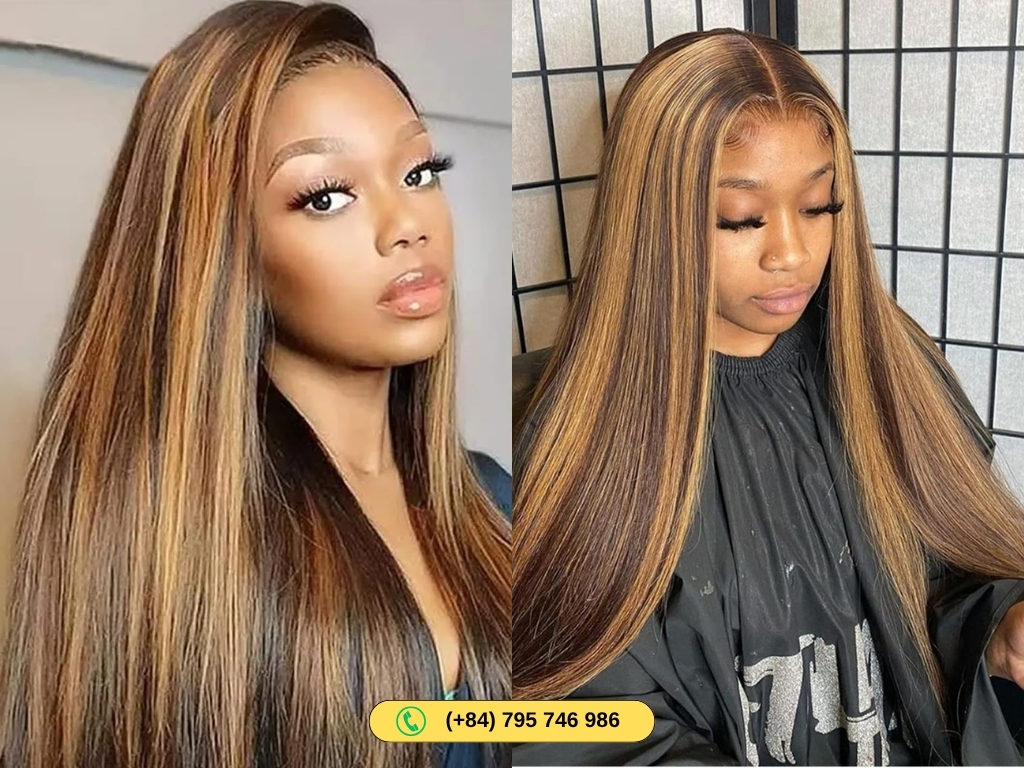 Women2×6 HD Human Hair Full Lace Wigs Highlight are perfect for women