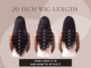 20 inch wig length measures about 50 cm