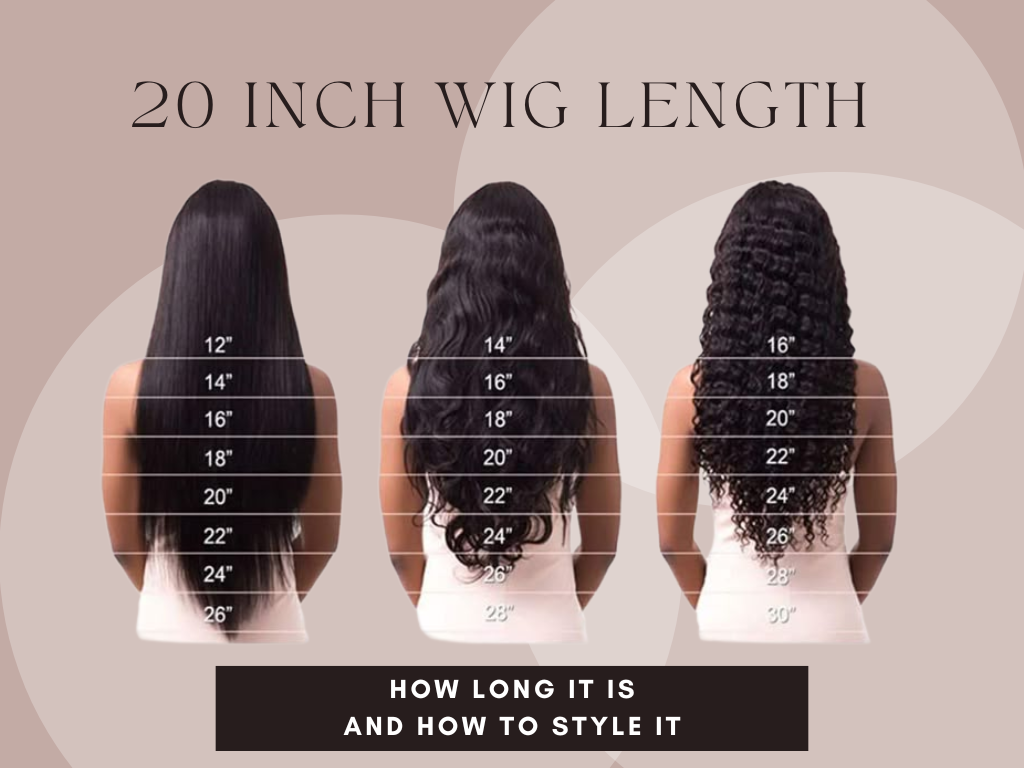 20 inch wig length measures about 50 cm