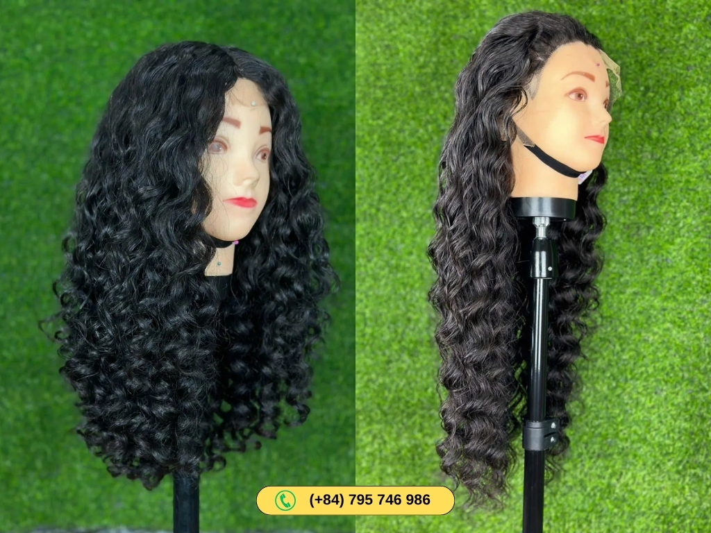 Govihair’s Short Curly Human Hair Bob Wigs Natural Color