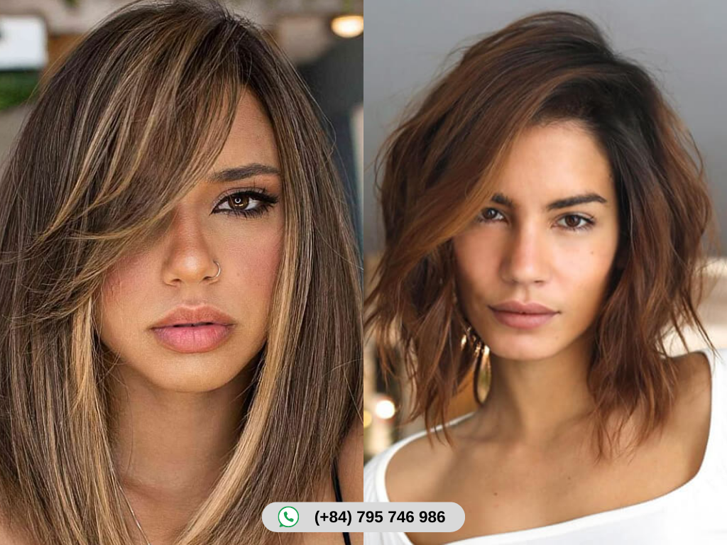 Top 30+ Best Bangs for Round Faces You Must Try In 2025 4 Long Side-Swept Bangs