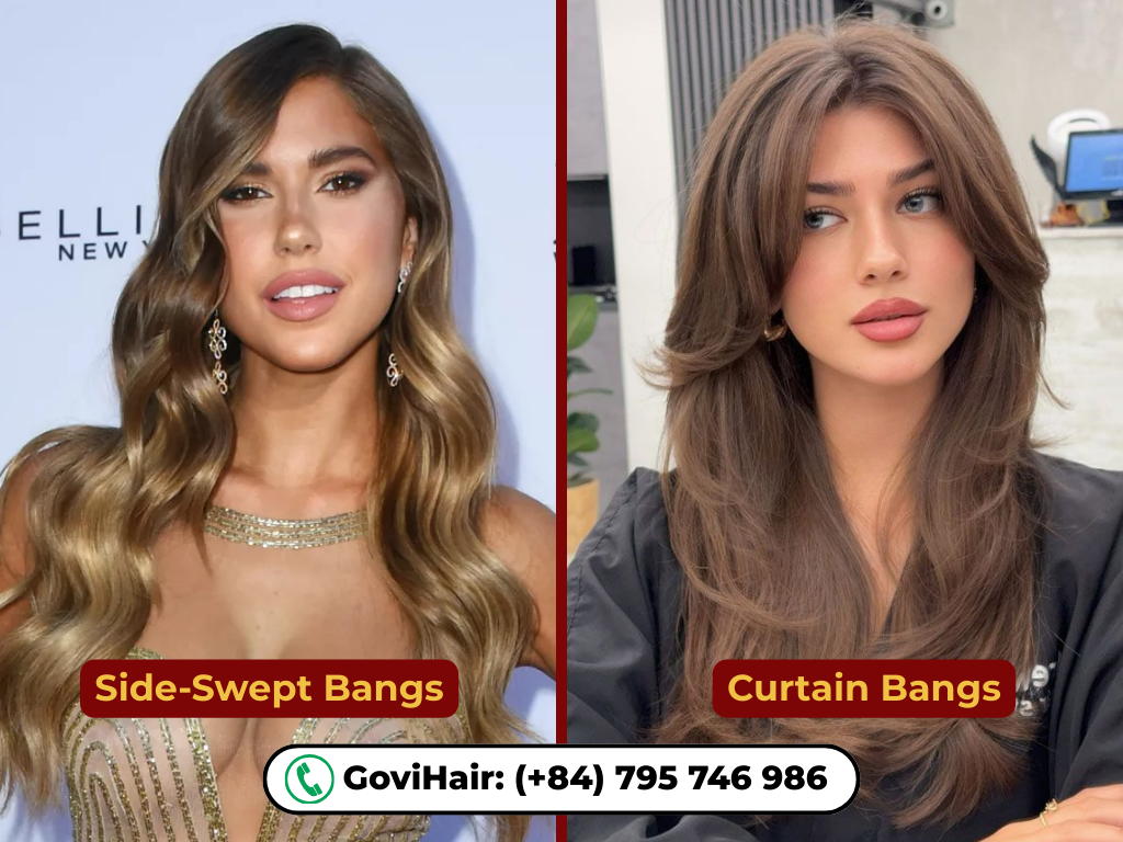 Best Bangs for Diamond Shape Face Female part 1