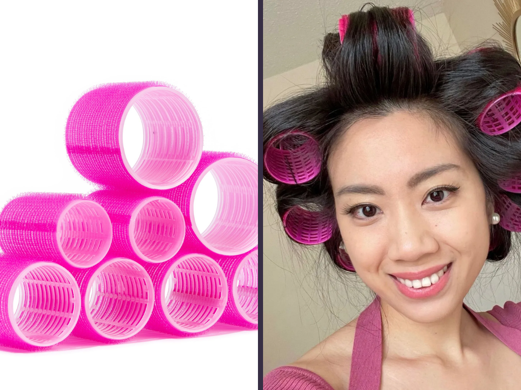 Best Hair Rollers to Style Curtain Bangs: Barbed Hair Rollers