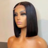 Natural Black Bob Wigs Human Hair Straight