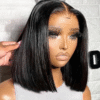 Lace Frontal Human Hair Bob Wig Natural Color