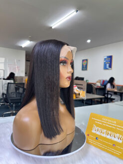 Bone Straight Hair 5x5 Closure Lace Wig Natural Color