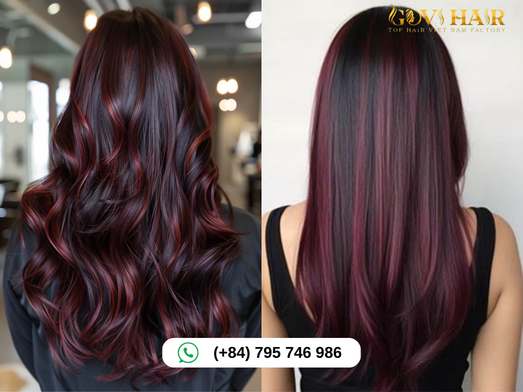 Burgundy/Brown Piano Hair Color