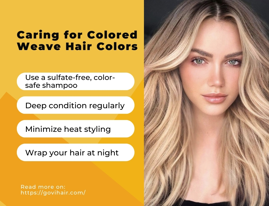 Weave Hair Colors Guide: Pick the Right Shade to Match Your Style 10 Caring for Colored Weave Hair Colors: Tips to Keep Your Look Fresh