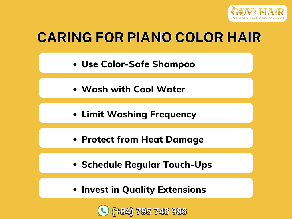 Caring for Piano Colored Hair