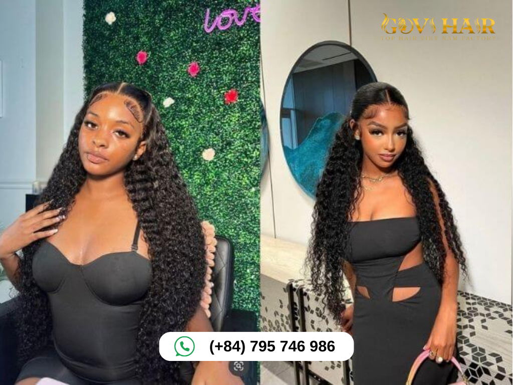 Center-Parted Curly Weave