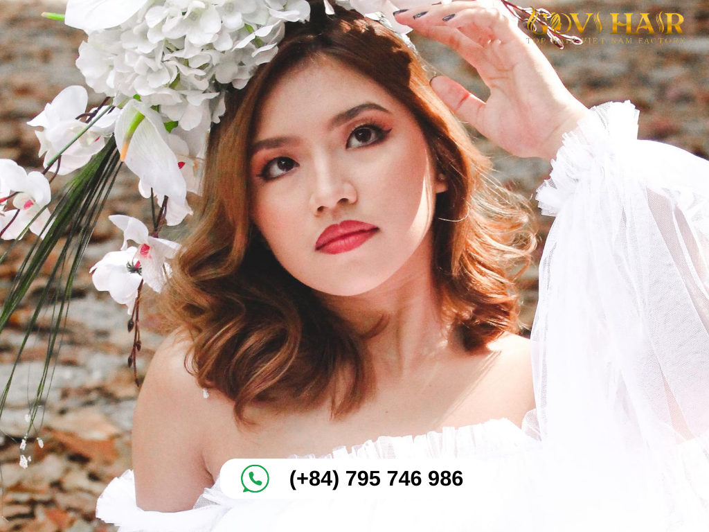 Copper Korean Curtain Bangs