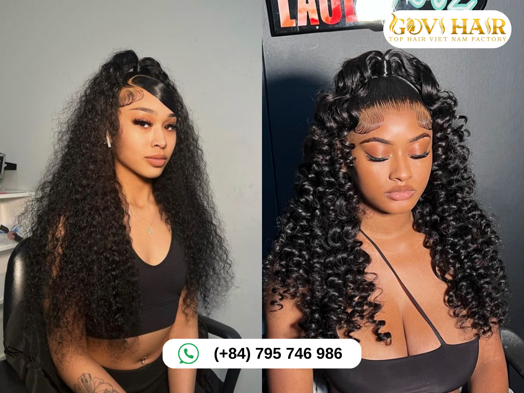 Deep Wave Half Up Half Down Weave Hairstyles