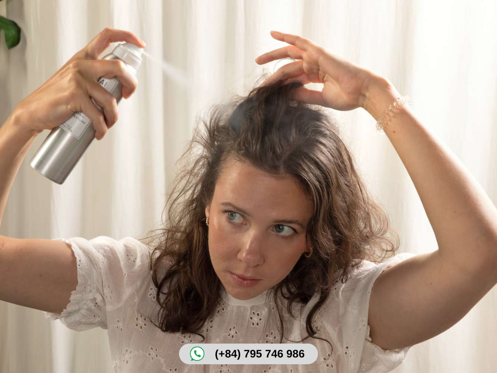 Lightly dampen your bangs