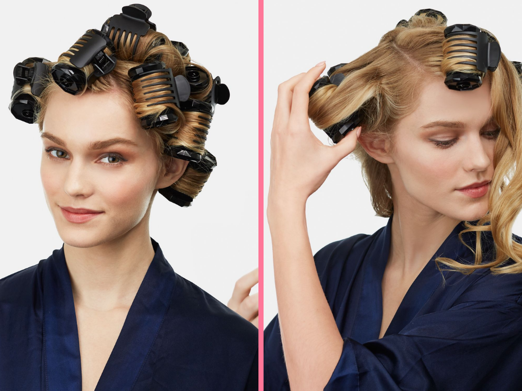 How to Style Curtain Bangs with Rollers: Hot Rollers