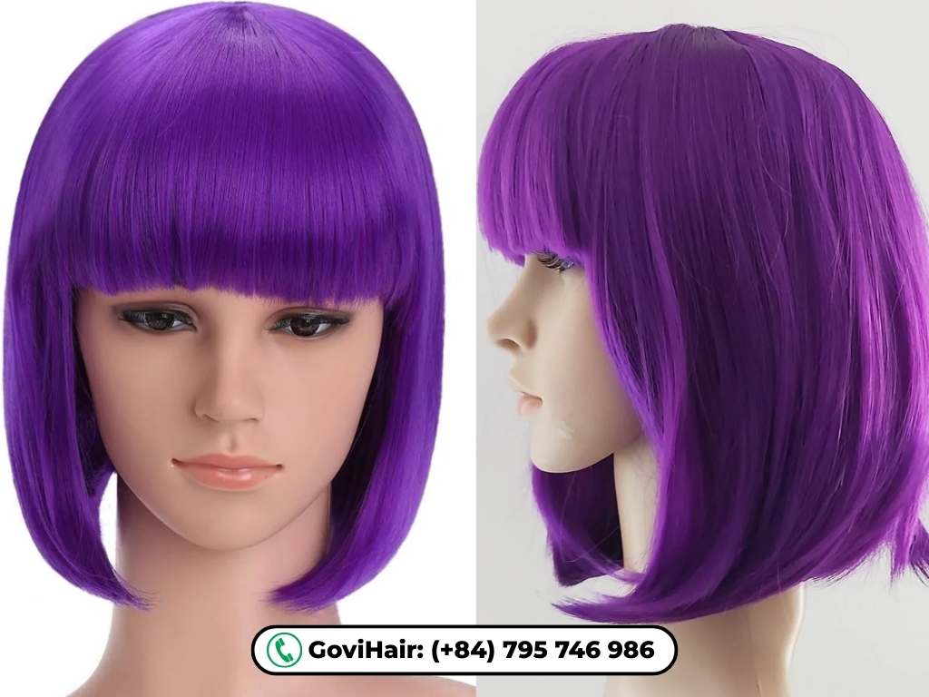 Straight Human Hair Bob Wig 13x4 HD Lace Front 10 Inch Purple Color 8 Maintaining the beauty and longevity of a human hair bob wig purple color