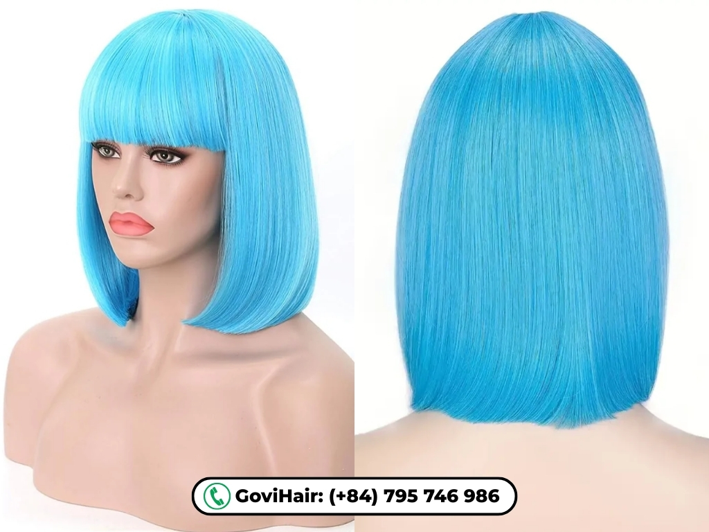 Maintaining your GoviHair blue bob wig with bangs is easy