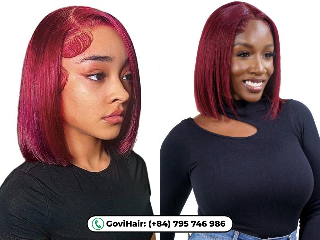 Lace Frontal Human Hair Bob Wigs Red Color 7 GoviHair lace frontal human hair bob wigs red color offer numerous advantages
