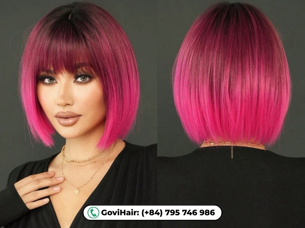 Ombre Pink Human Hair Bob Wigs Lace Front offer numerous advantages for women 