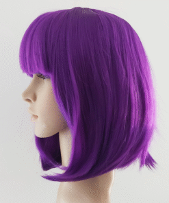 Short Purple Bob Wigs HD Lace Silky Straight 13x4 Human Hair