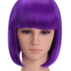 Short Human Hair Bob Wigs Purple Color HD Lace13x4 7 Short Purple Bob Wigs HD Lace Silky Straight 13x4 Human Hair