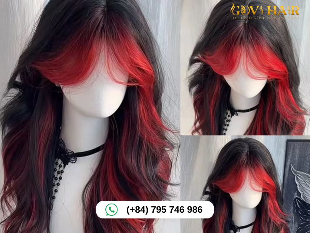 Red/Black Piano Hair Color