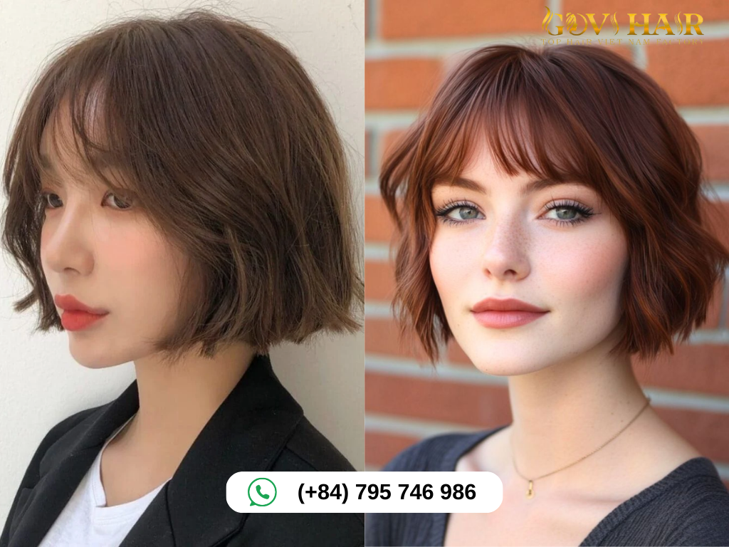 Textured Bob with Wispy Bangs