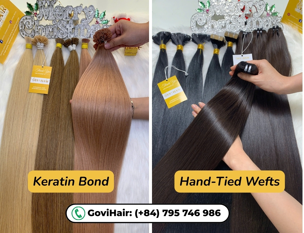 22 Inch Hair Extensions – The Ultimate Guide to Length, Style & Care 4 What Types of 22 Inch Hair Extensions You Can Try (Keratin Bond vs Hand - Tied Wefts)