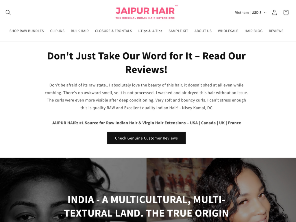 Jaipur Hair specializes in premium Indian hair extensions