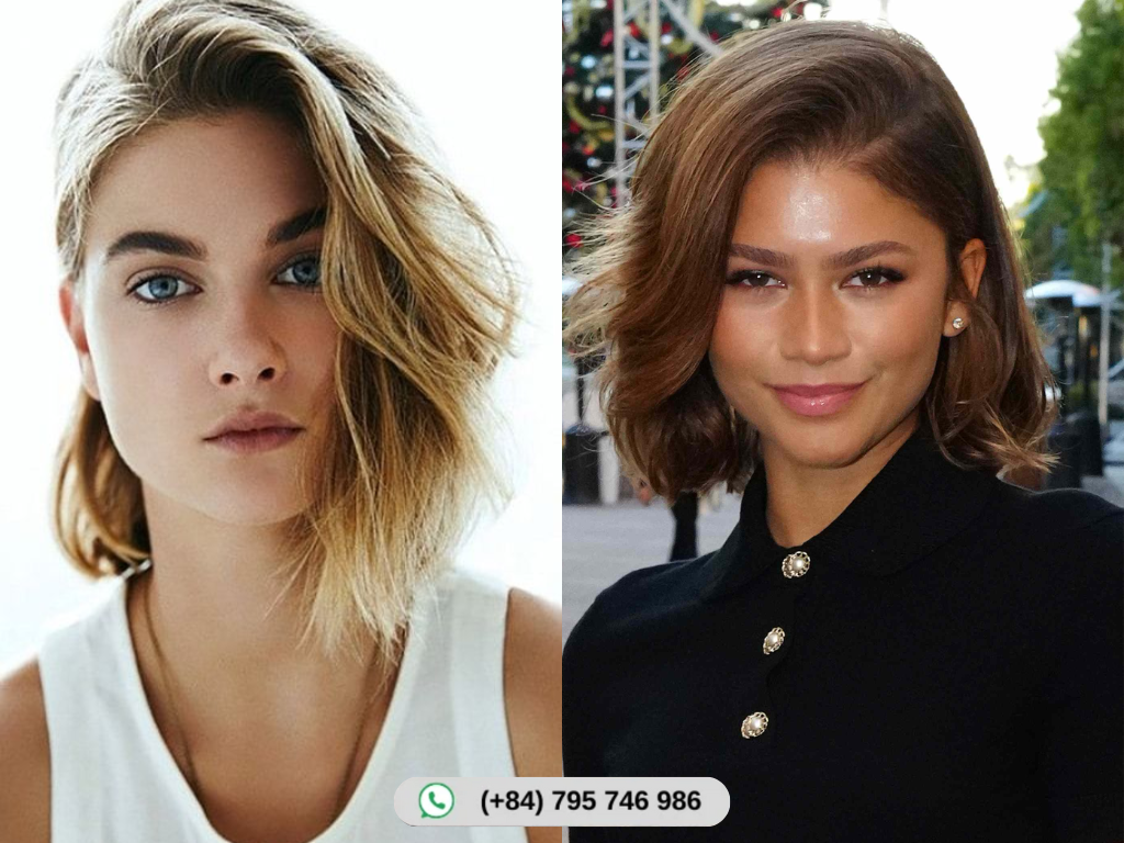 Side Part with Volume for 10 inch wig length