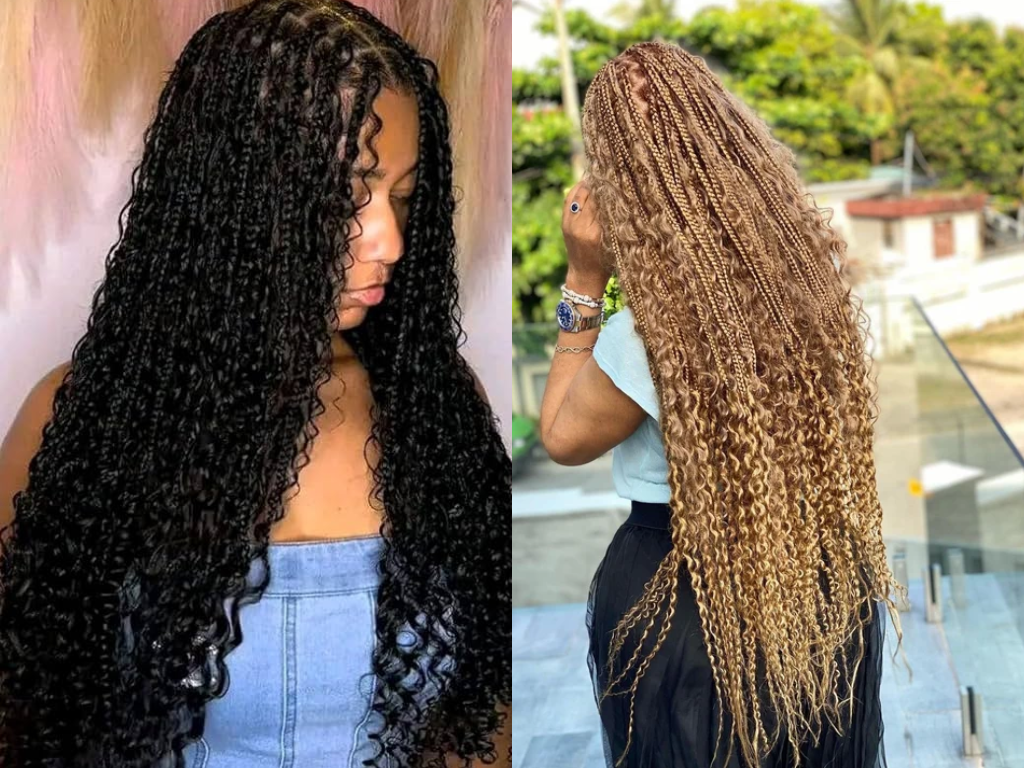 Goddess braids with 28 inch wig length