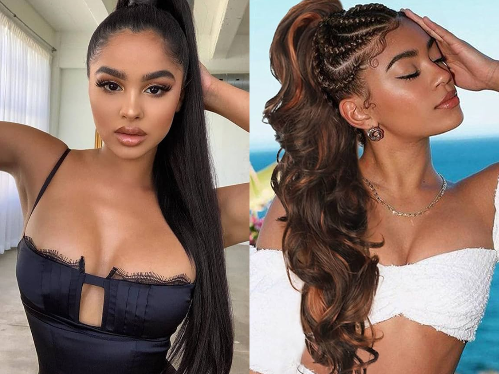 High ponytail is sleek, fierce, and ultra-glamorous