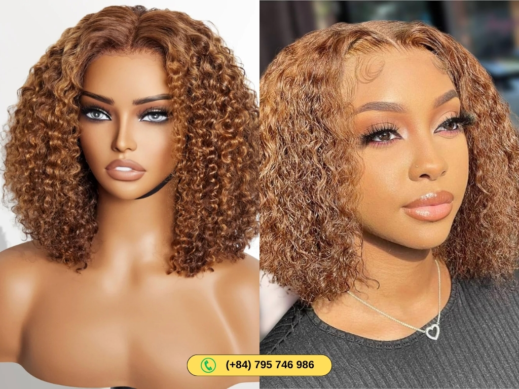 Best Short Curly Bob Wigs 13X4 Lace Front Human Hair Wigs Brown