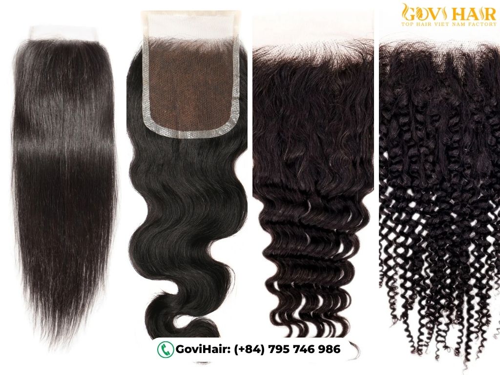 Closure wig textures: straight, body wave, deep wave, kinky curly