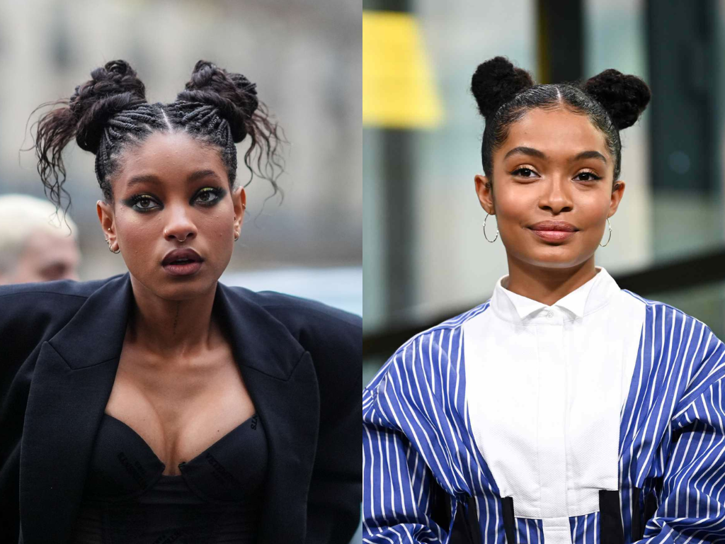 Space buns are a youthful hairstyle